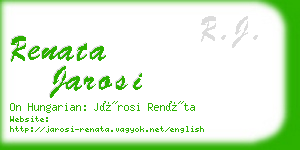 renata jarosi business card